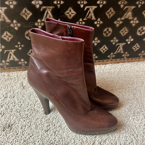 Prada Shoes - Prada Brown Ankle Boots